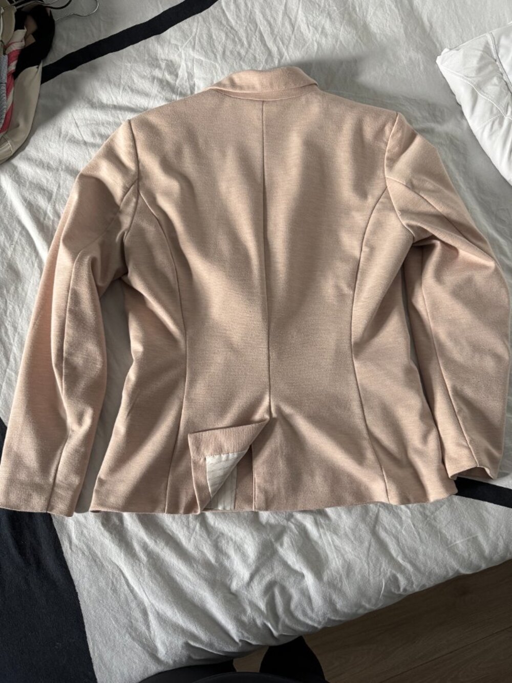 EUC H&M Blush Pink One Button Blazer Sz 12 - Picture 7 of 7